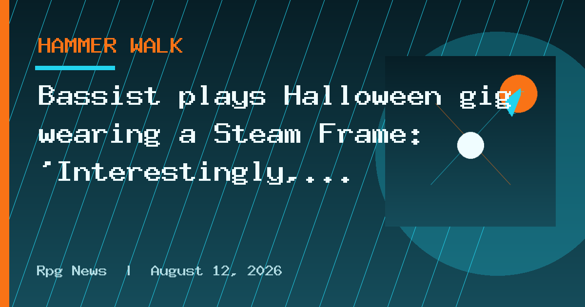 Bassist plays Halloween gig wearing a Steam Frame: 'Interestingly, only one guy