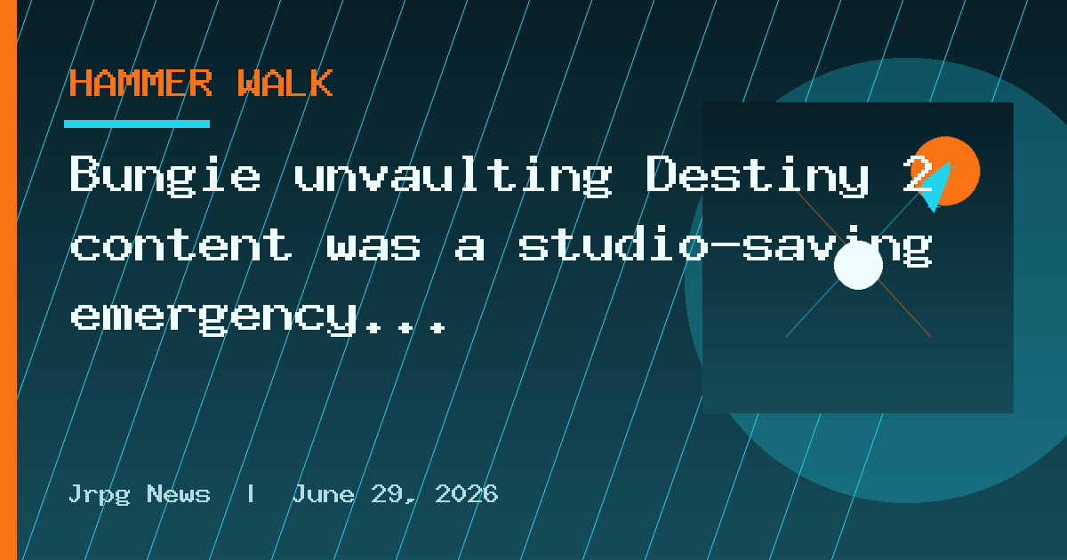Bungie unvaulting Destiny 2 content was a studio-saving emergency decision