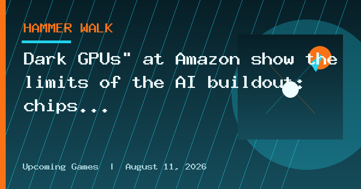 Dark GPUs" at Amazon show the limits of the AI buildout: chips are easy