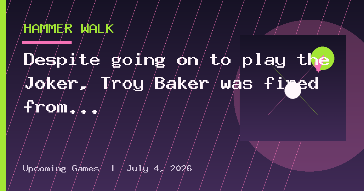 Despite going on to play the Joker, Troy Baker was fired from anime classic
