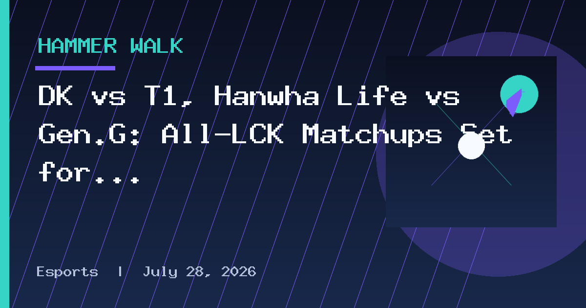 DK vs T1, Hanwha Life vs Gen.G: All-LCK Matchups Set for Round 2