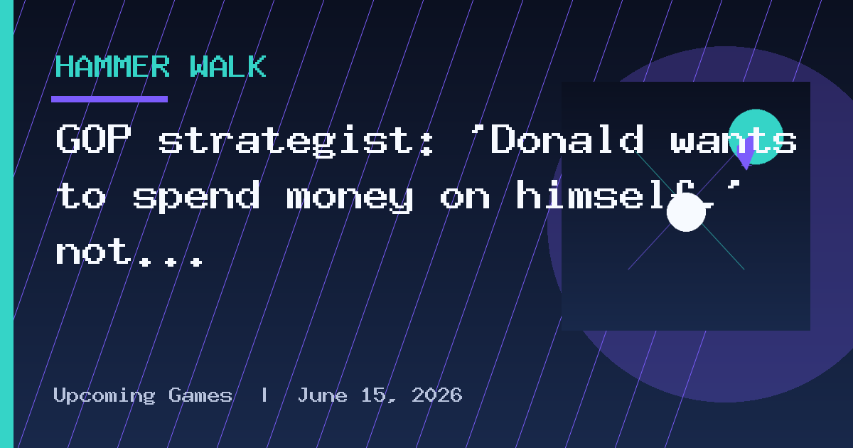 GOP strategist: ‘Donald wants to spend money on himself,’ not on Senate races