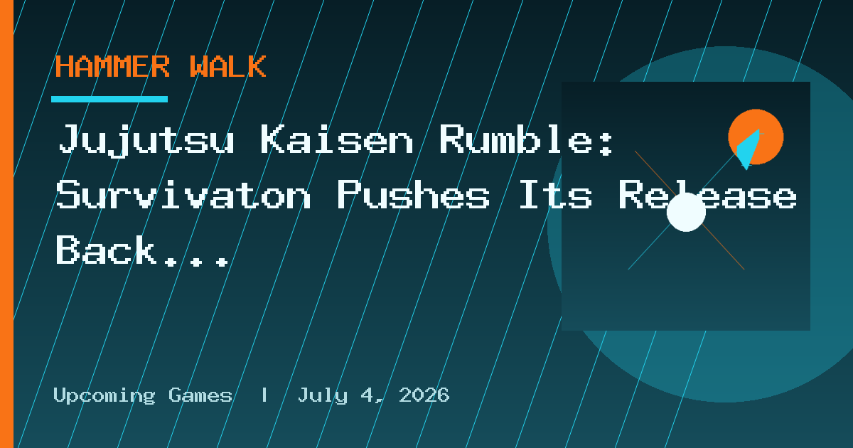 Jujutsu Kaisen Rumble: Survivaton Pushes Its Release Back To 2027