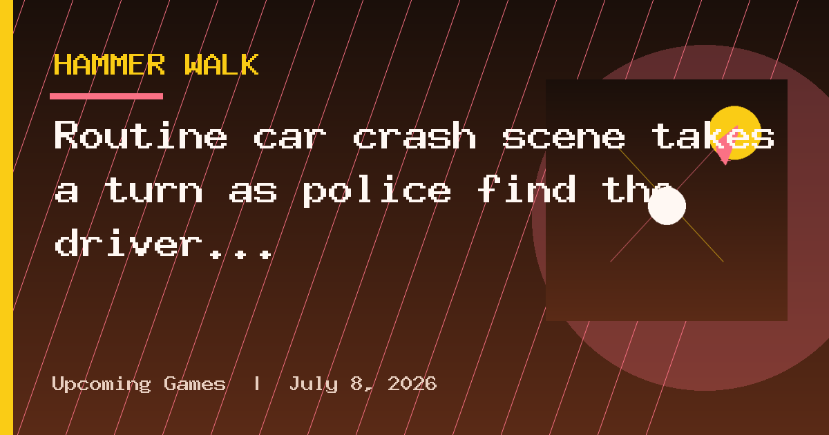 Routine car crash scene takes a turn as police find the driver had been
