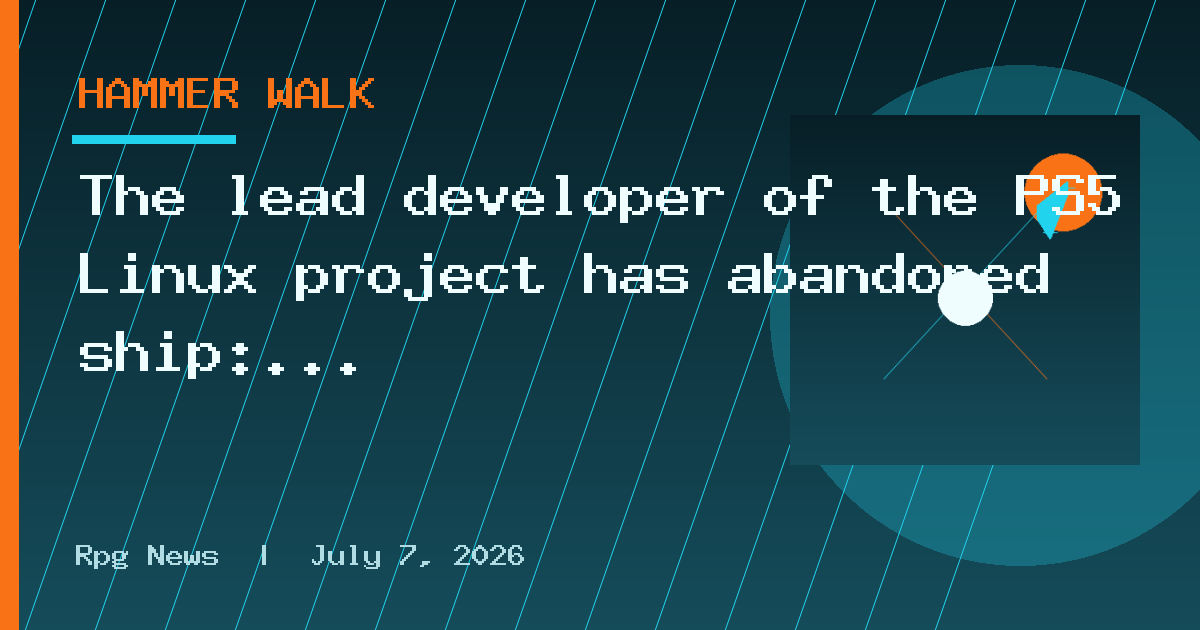 The lead developer of the PS5 Linux project has abandoned ship: 'It is just