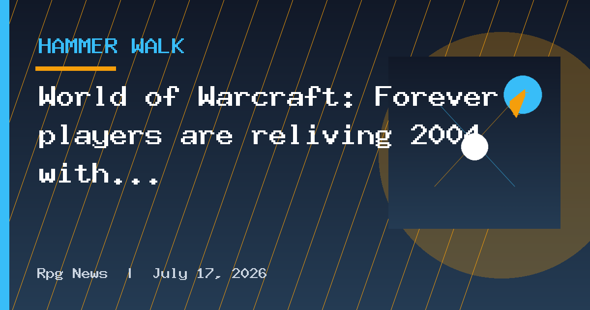 World of Warcraft: Forever players are reliving 2004 with hour-long queue times